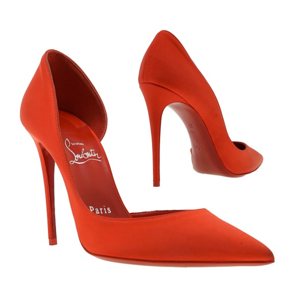 Christian Louboutin Pumps Iriza 100 Satin Size 38 New - Picture 1 of 9